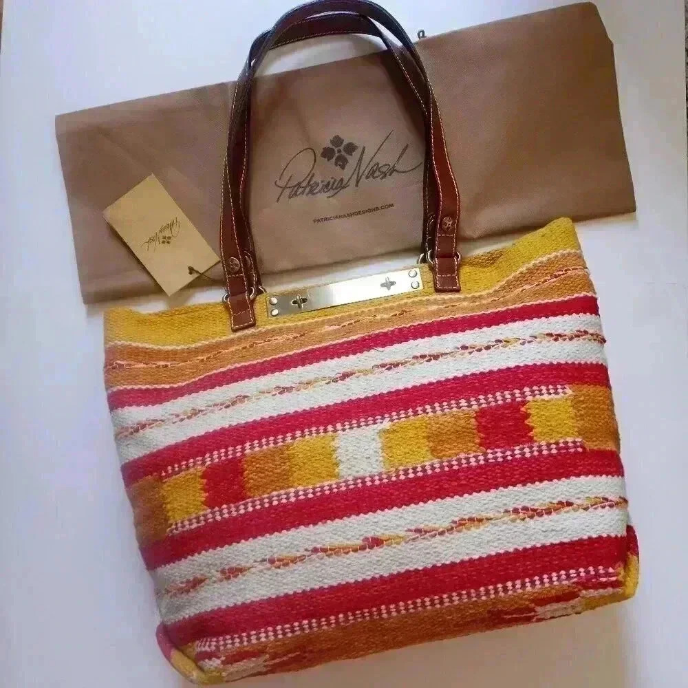 PATRICIA NASH Chennai Hand Loomed Woven Cotton Tote/Shoulder Bag/Compute… - Picture 6 of 8